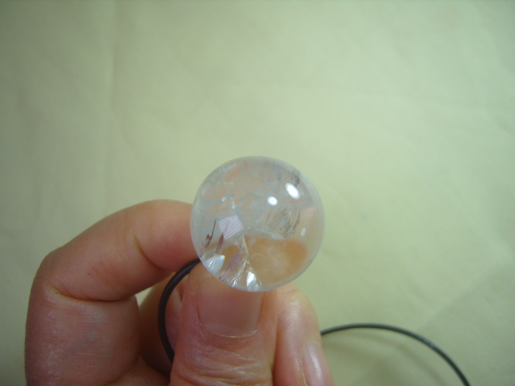 백수정 23mm 구슬 펜던트