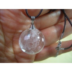 백수정 23mm 구슬 펜던트