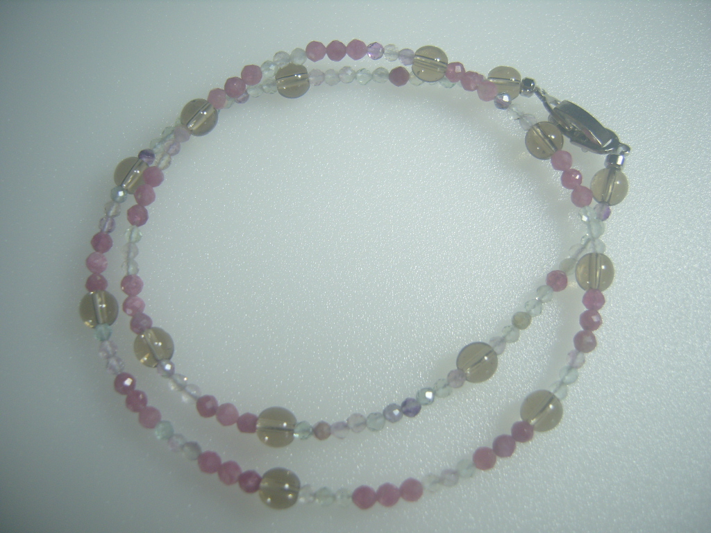 연수정 플로라이트 루벨라이트목걸이