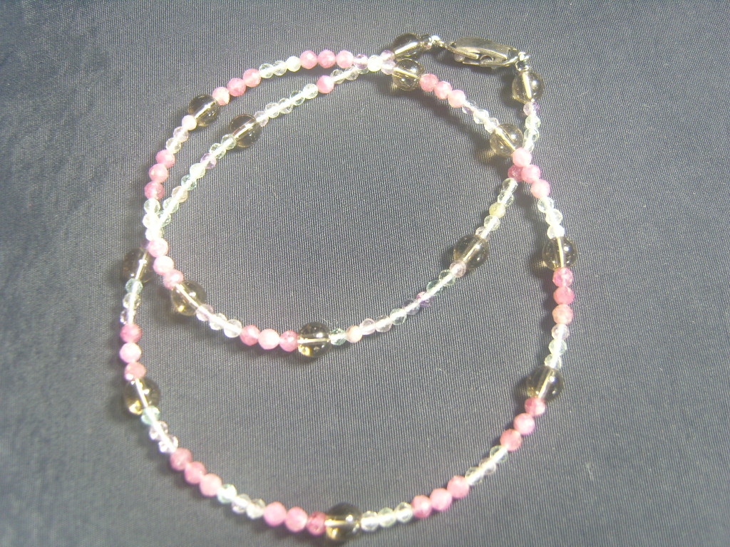 연수정 플로라이트 루벨라이트목걸이