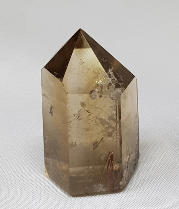 침 황 수정 육각주