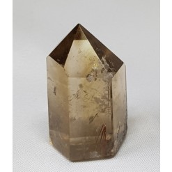 침 황 수정 육각주