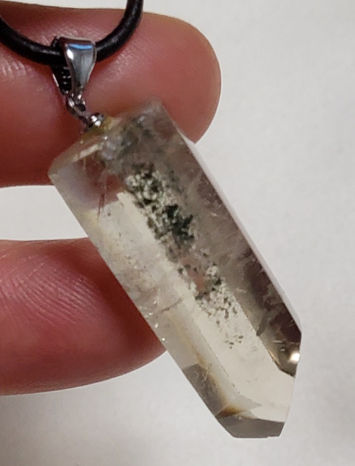 황수정 클로라이트 팬텀 펜던트