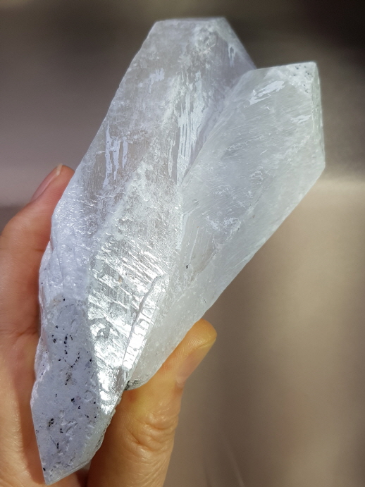 레무리안 수정  크로스형 더블포인트