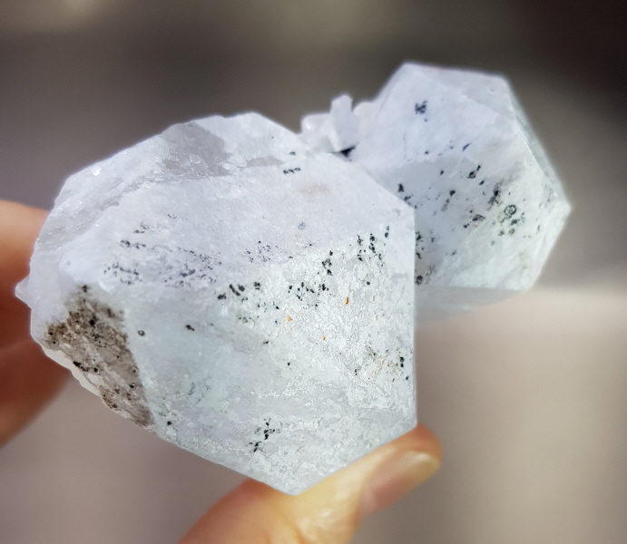 레무리안 수정  크로스형 더블포인트