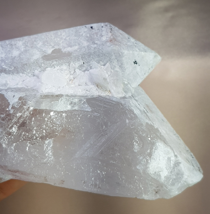 레무리안 수정  크로스형 더블포인트