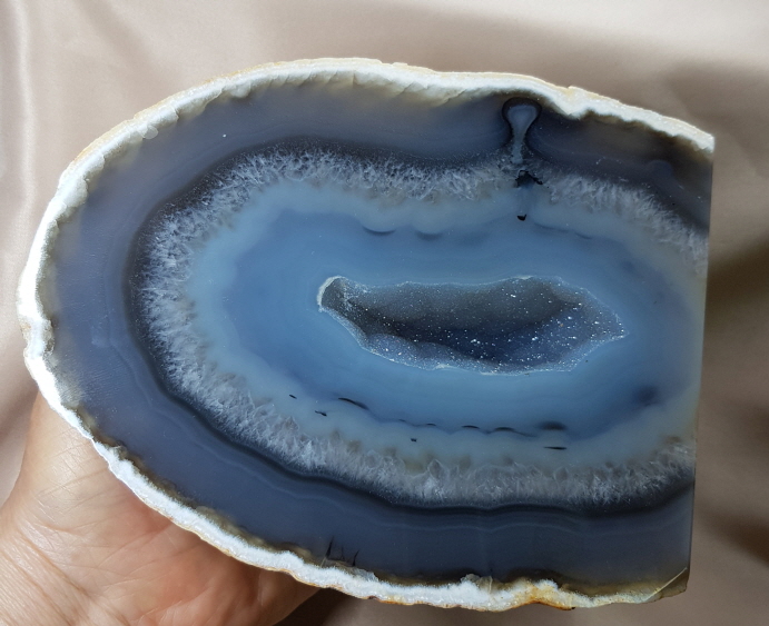 블루레이스 아게이트  지오드