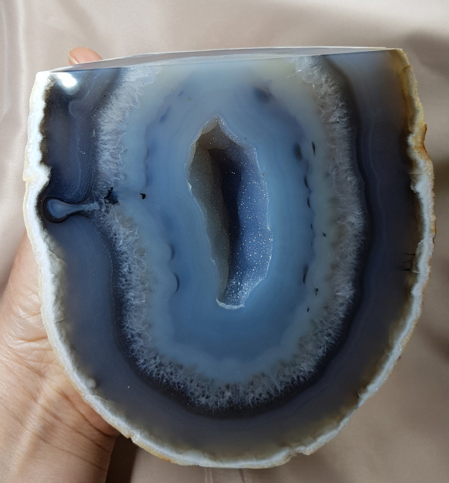 블루레이스 아게이트  지오드