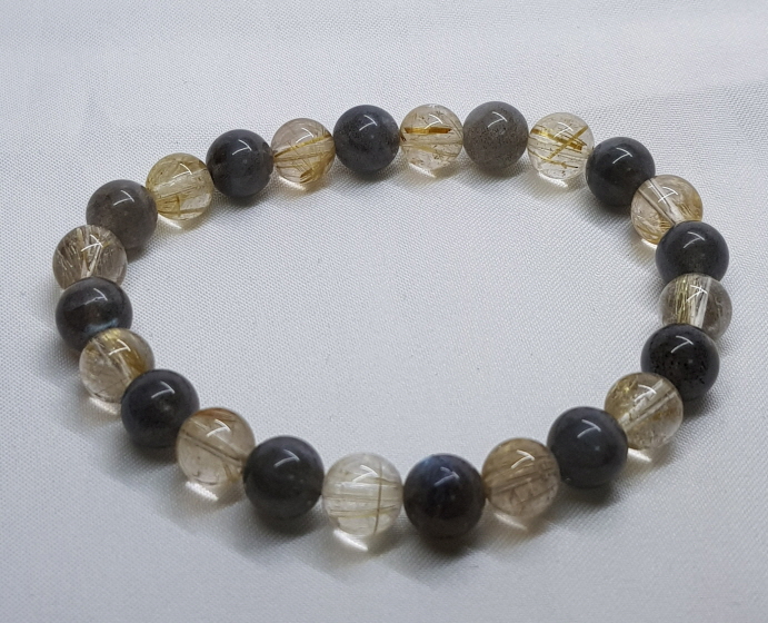 라브라도라이트금침수정 팔찌