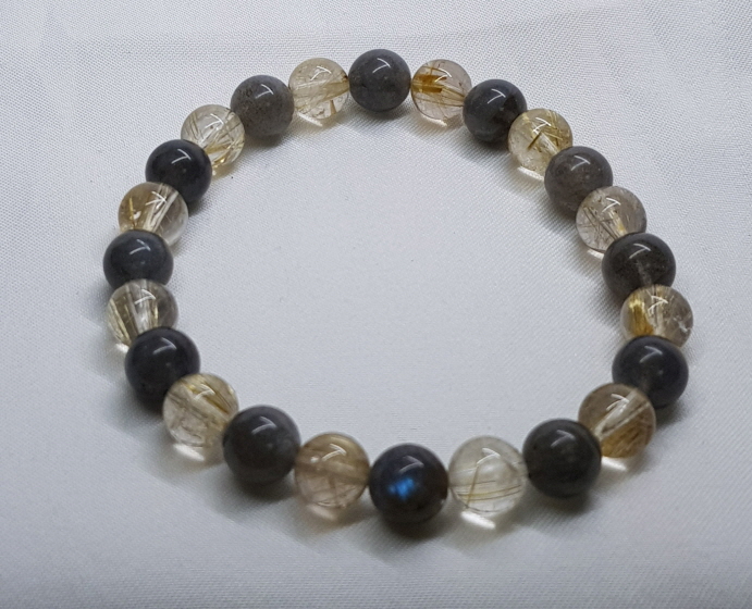 라브라도라이트금침수정 팔찌