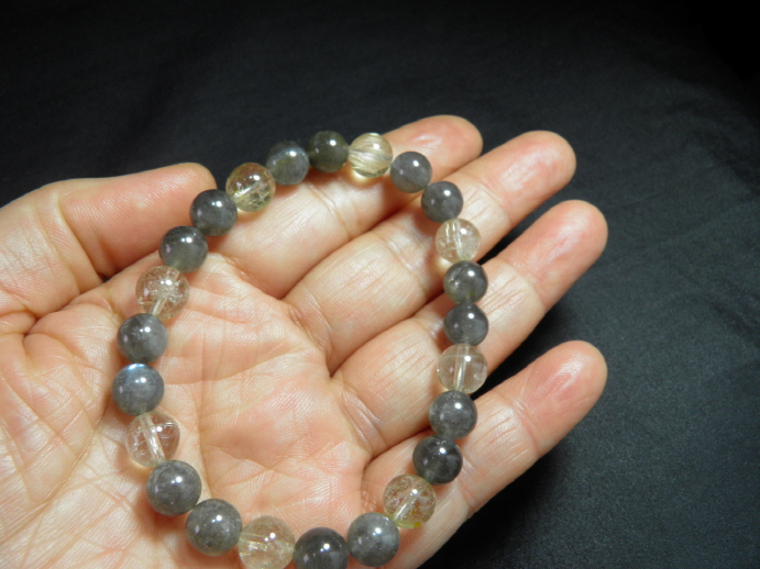 라브라도라이트금침수정 팔찌