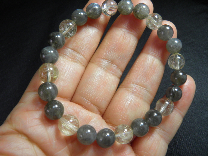 라브라도라이트금침수정 팔찌