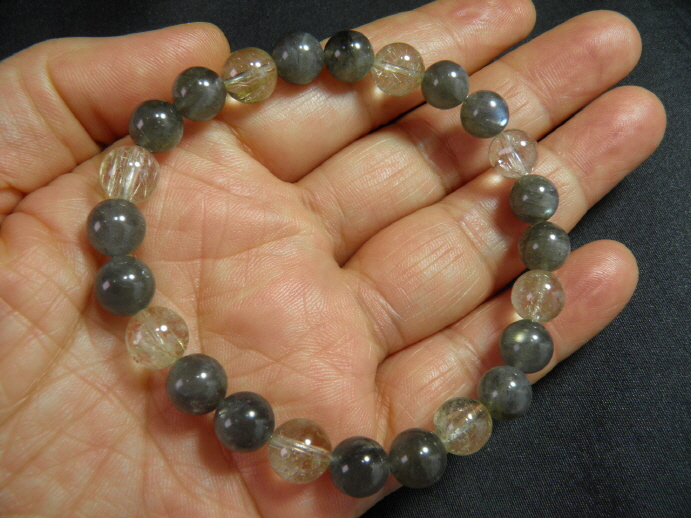 라브라도라이트금침수정 팔찌