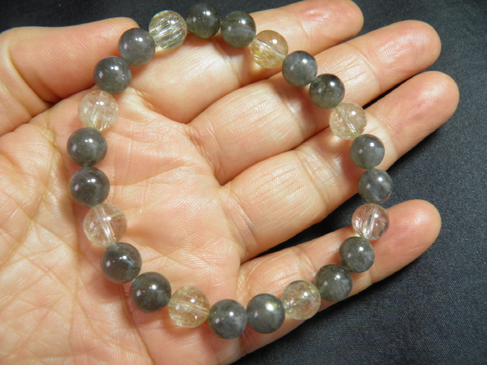 라브라도라이트금침수정 팔찌