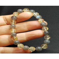 라브라도라이트금침수정 팔찌