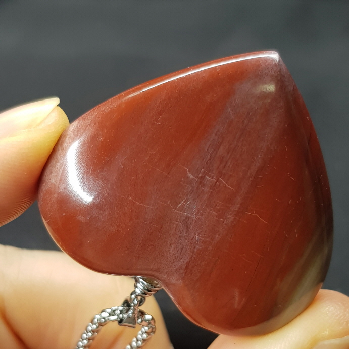 규화목(나무화석) 하트형 펜던트