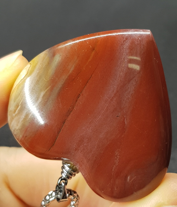 규화목(나무화석) 하트형 펜던트