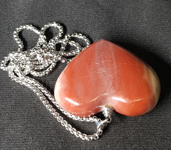 규화목(나무화석) 하트형 펜던트