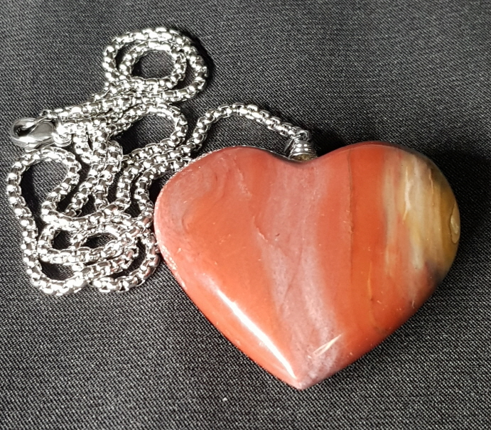 규화목(나무화석) 하트형 펜던트