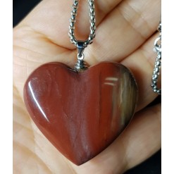 규화목(나무화석) 하트형 펜던트