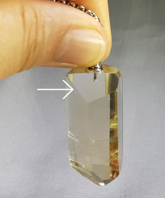 천연  시트린(황수정) 펜던트