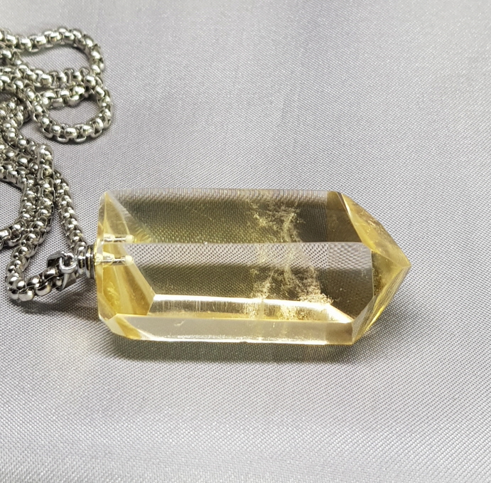 천연  시트린(황수정) 펜던트