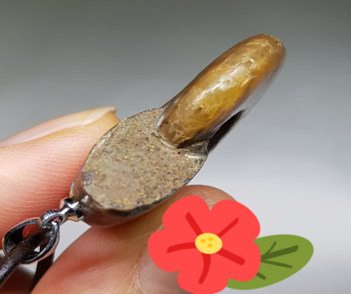 암몰라이트 화석 펜던트