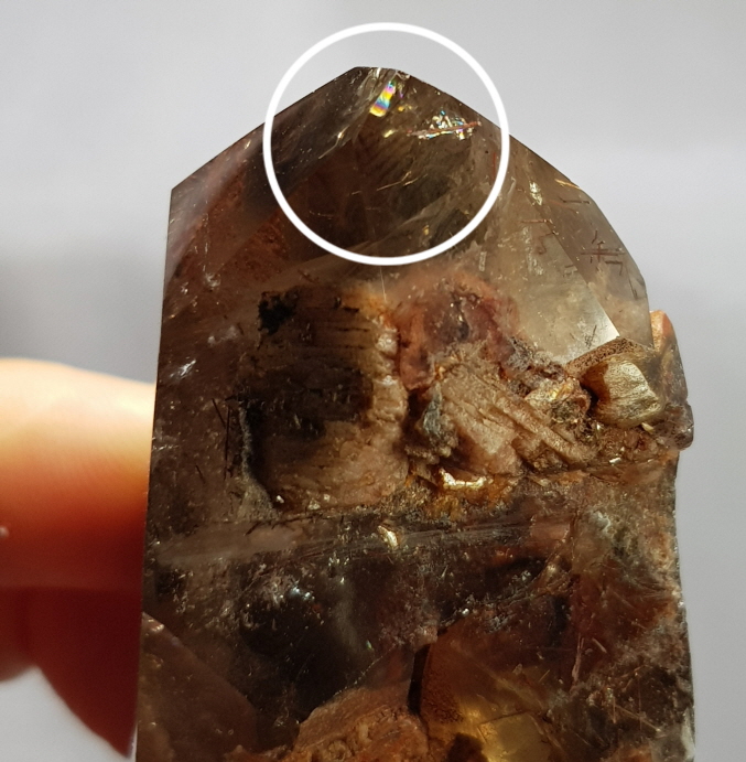 카콕세나이트 침형성 연수정 더블 포인트