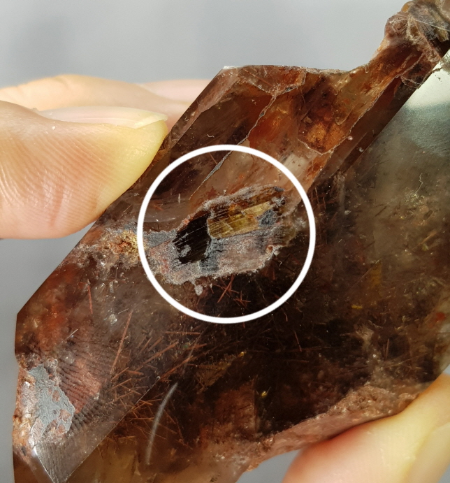 카콕세나이트 침형성 연수정 더블 포인트