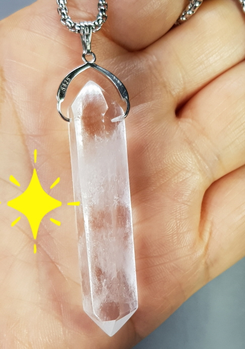 백수정 더블포인트 펜던트