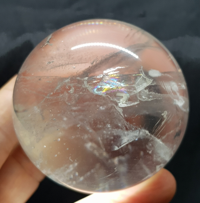 맑은 색감 무지개 형성백수정 63mm 구