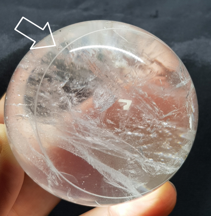 맑은 색감 무지개 형성백수정 63mm 구