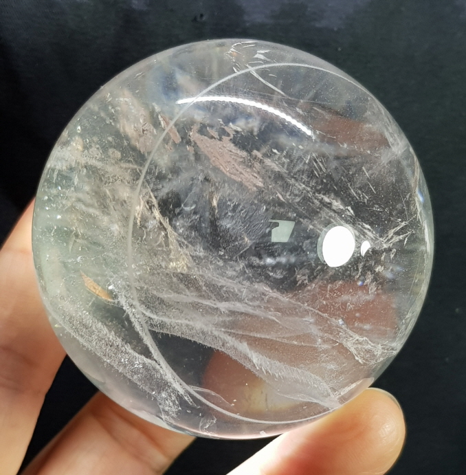 맑은 색감 무지개 형성백수정 63mm 구