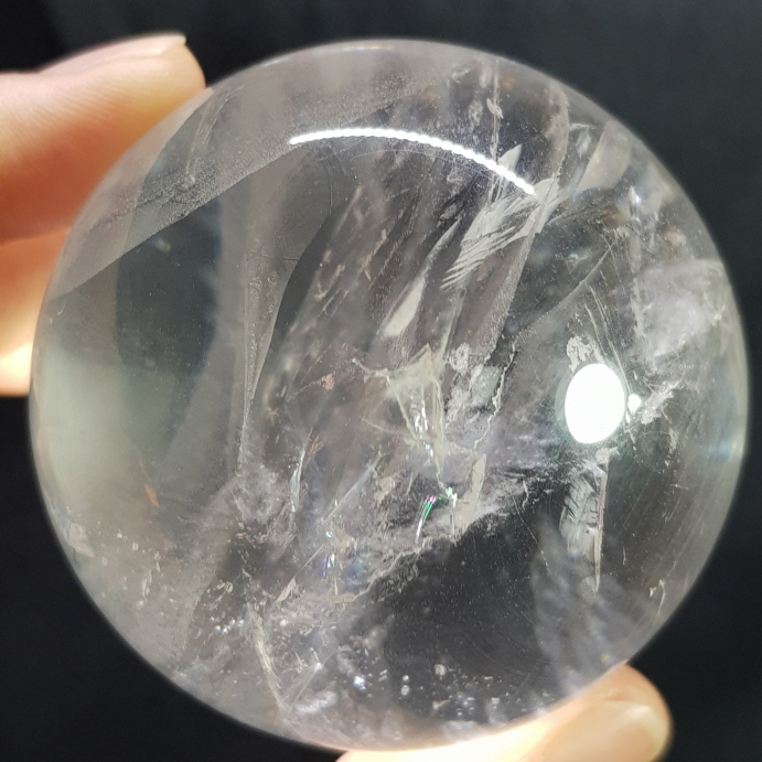 맑은 색감 무지개 형성백수정 63mm 구