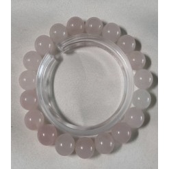 연한 장미수정 10mm 팔찌