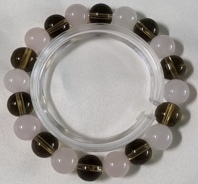 연수정과장미수정 라운드형팔찌