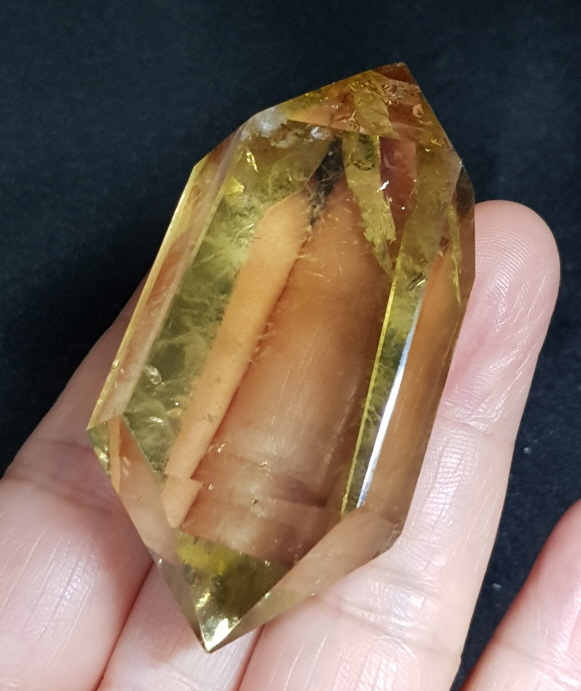 천연시트린(황수정)더블포인트