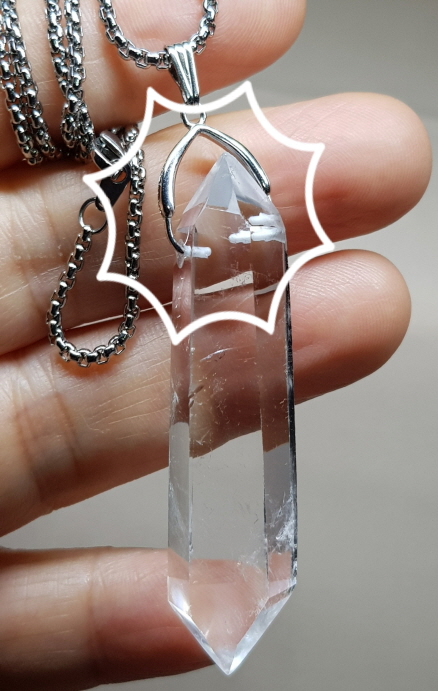 백수정 더블포인트펜던트