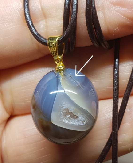 아게이트(마노) 지오드 펜던트