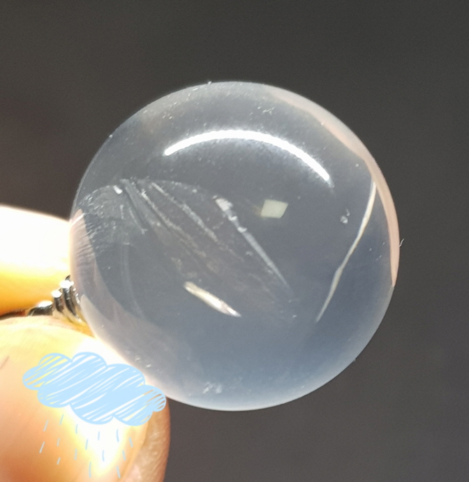 밀크수정펜던트