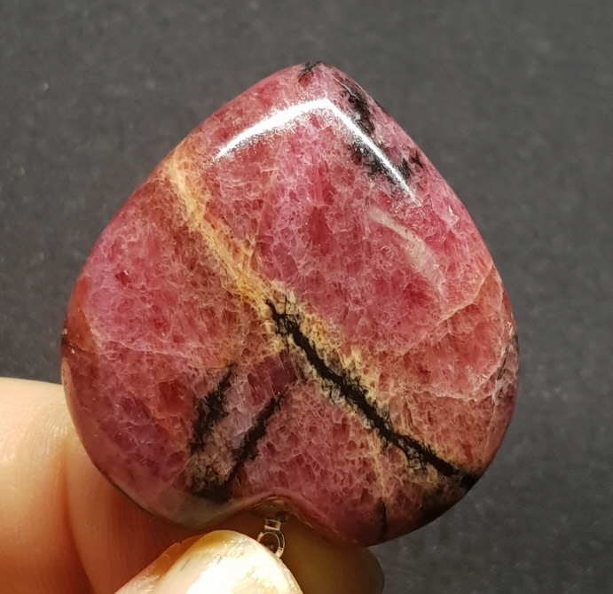 로도나이트 하트형펜던트