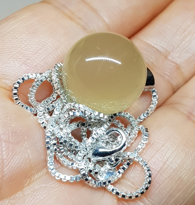 황수정 16mm 구슬형 펜던트