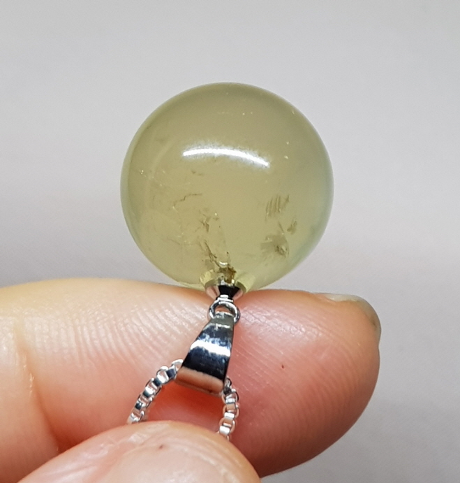 황수정 16mm 구슬형 펜던트