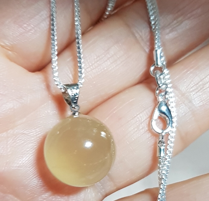 황수정 16mm 구슬형 펜던트