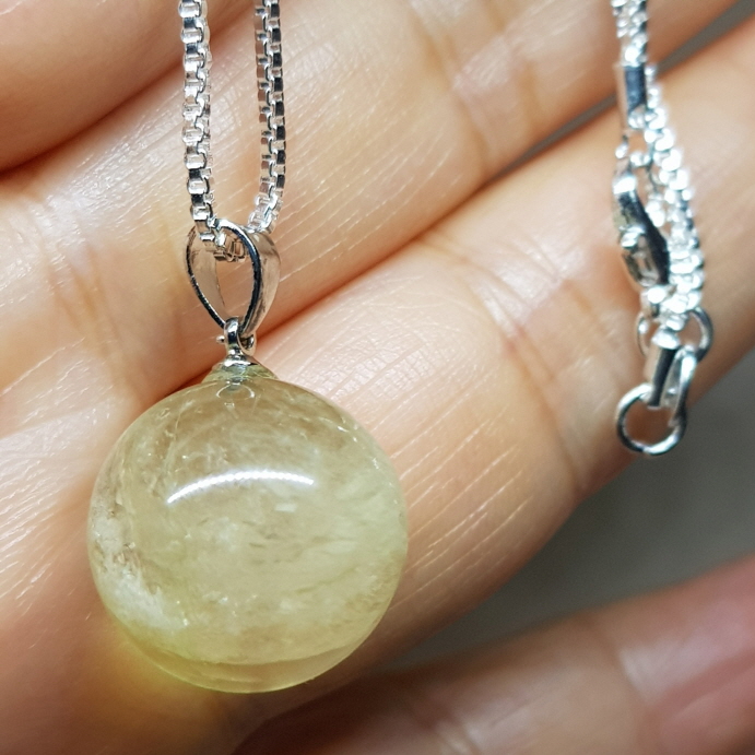 황수정 15.9mm 구슬형 펜던트