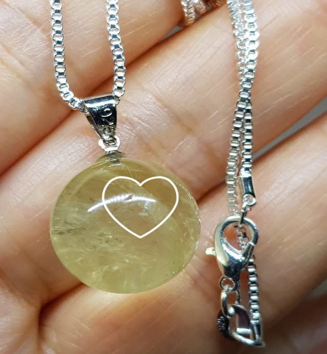 황수정 15.9mm 구슬형 펜던트