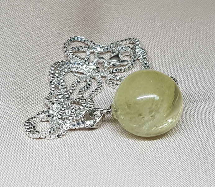 황수정 15.9mm 구슬형 펜던트