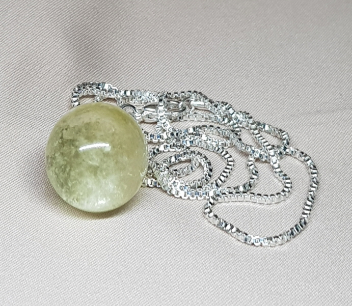 황수정 15.9mm 구슬형 펜던트