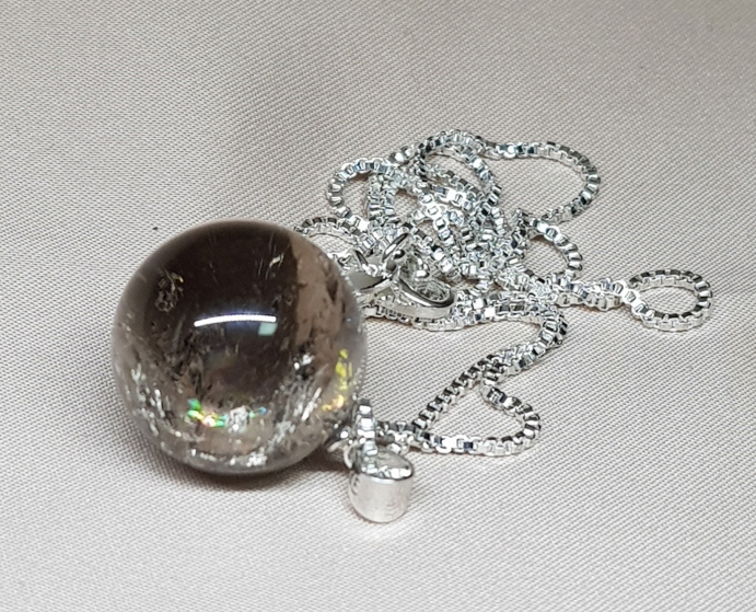 무지개 연수정 18mm 구슬형 펜던트