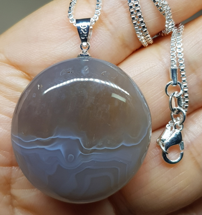 블루레이스 아게이트펜던트